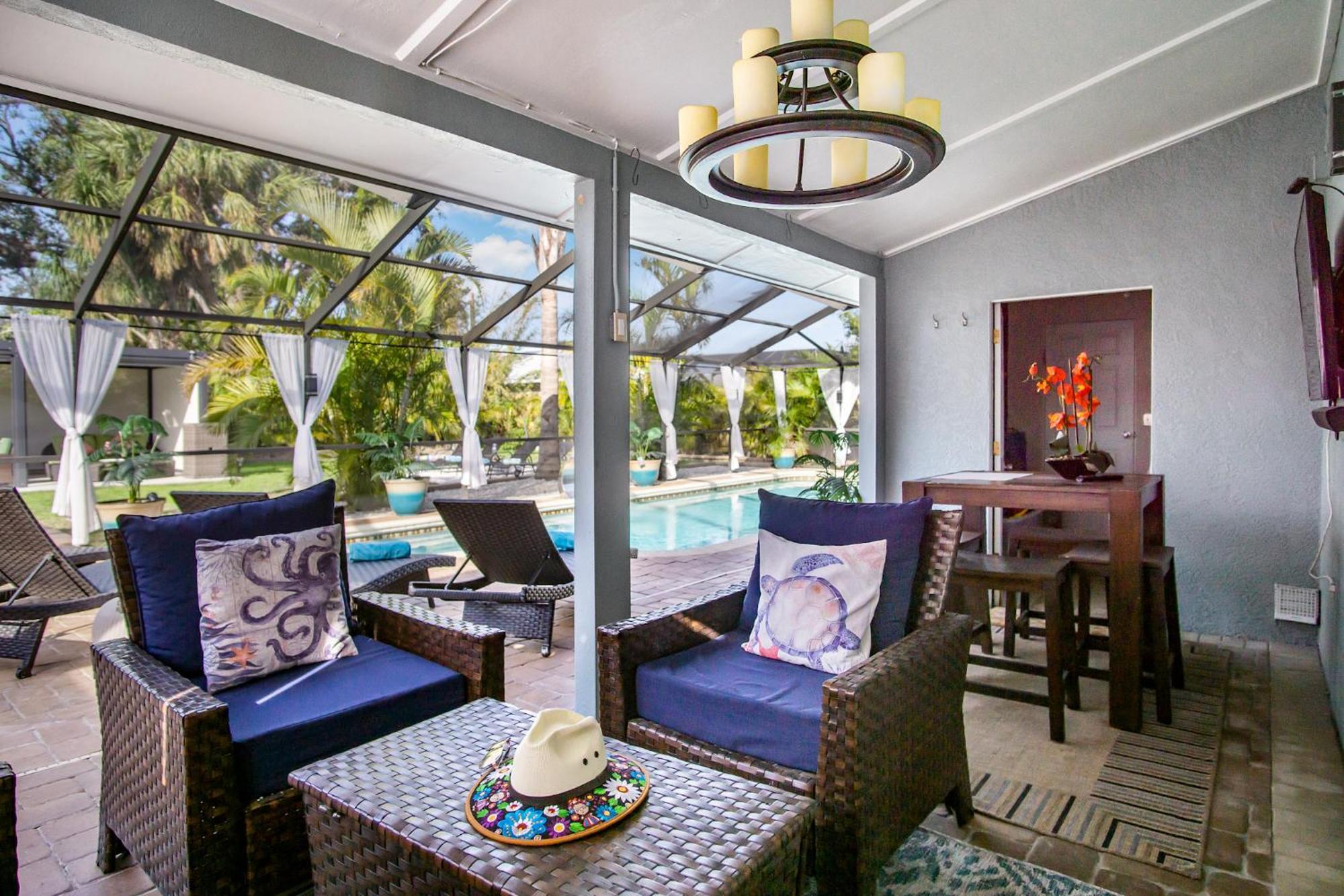 Beach Cottage With Heated Pool Just Off Siesta Key Сарасота Экстерьер фото
